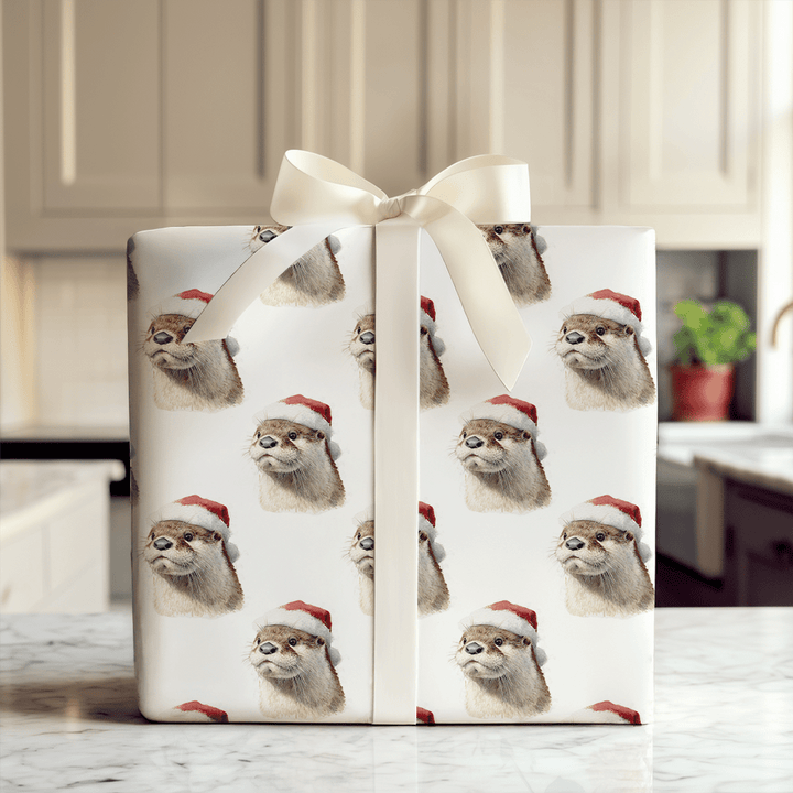 Otter Claus - Wrapping Paper - Aspen & Arlo