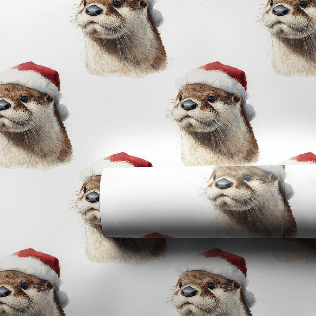 Otter Claus - Wrapping Paper - Aspen & Arlo