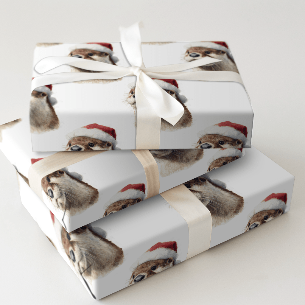 Otter Claus - Wrapping Paper - Aspen & Arlo