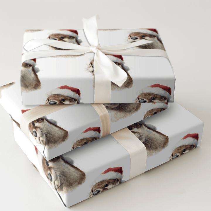 Otter Claus - Wrapping Paper - Aspen & Arlo