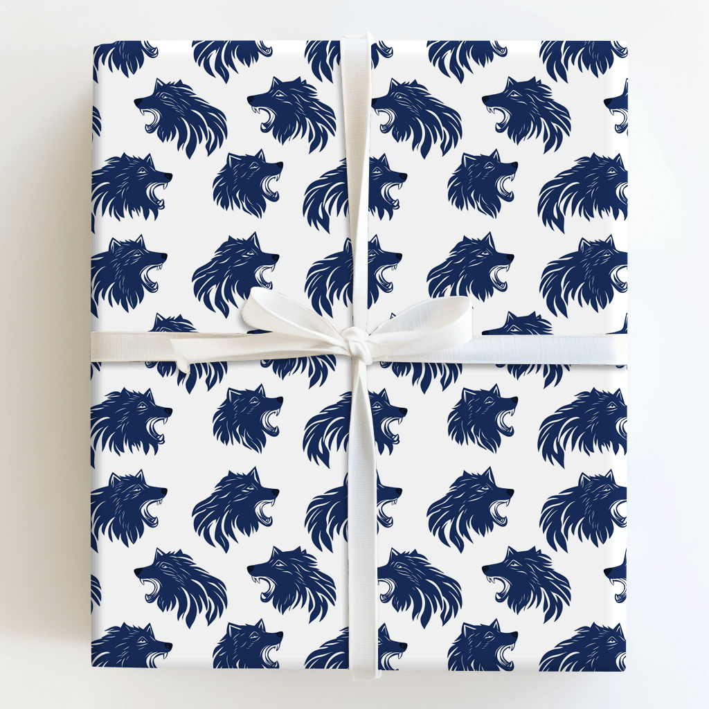 Fierce in Navy - Wrapping Paper - Aspen & Arlo