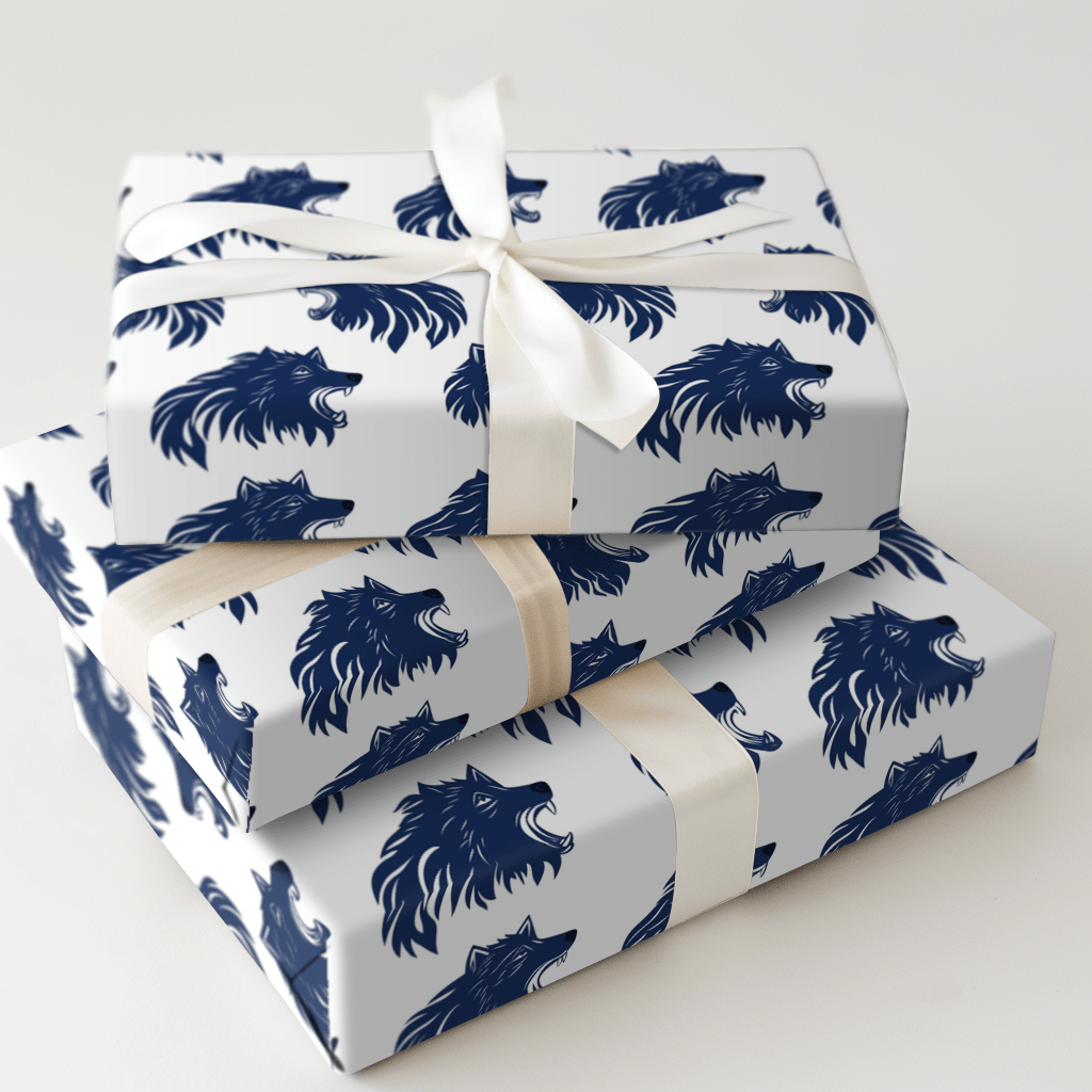 Fierce in Navy - Wrapping Paper - Aspen & Arlo