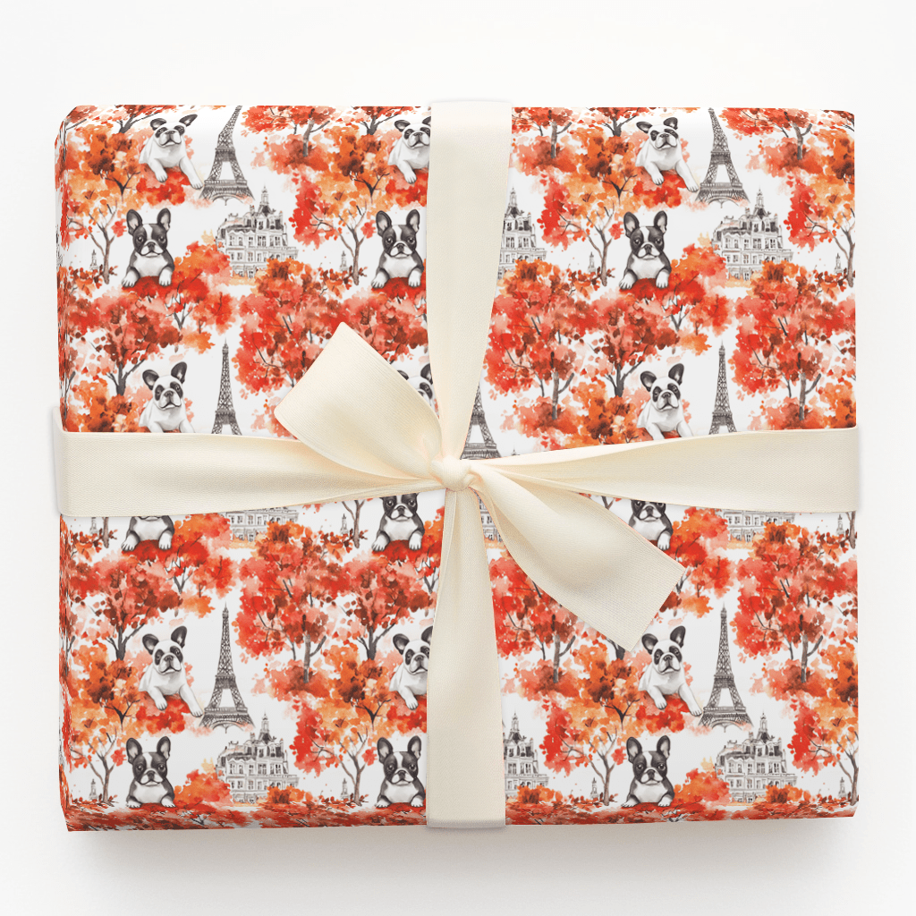 Paris with the Frenchies - Wrapping Paper - Aspen & Arlo