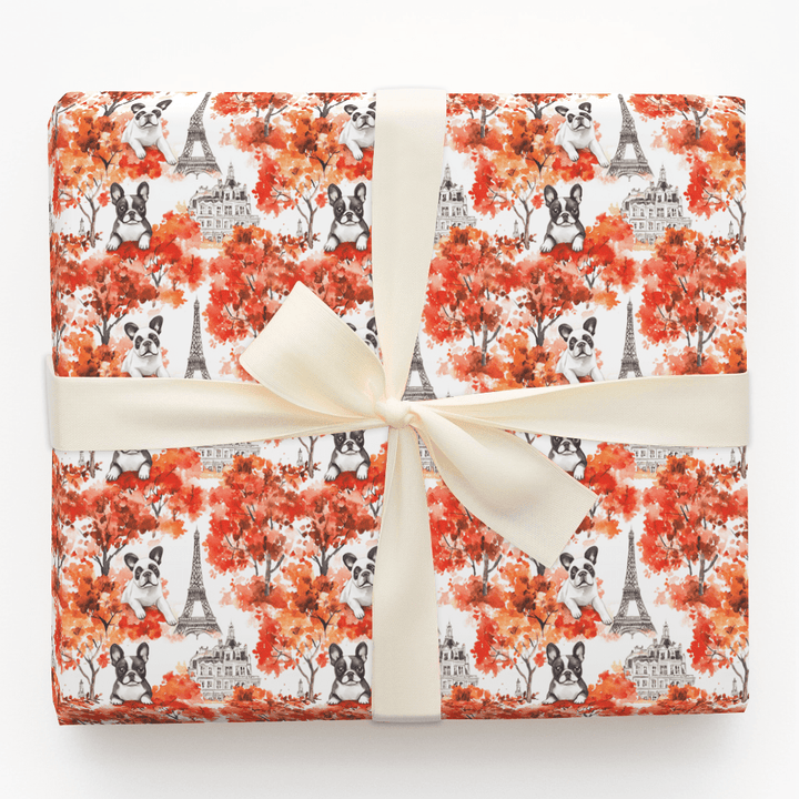 Paris with the Frenchies - Wrapping Paper - Aspen & Arlo