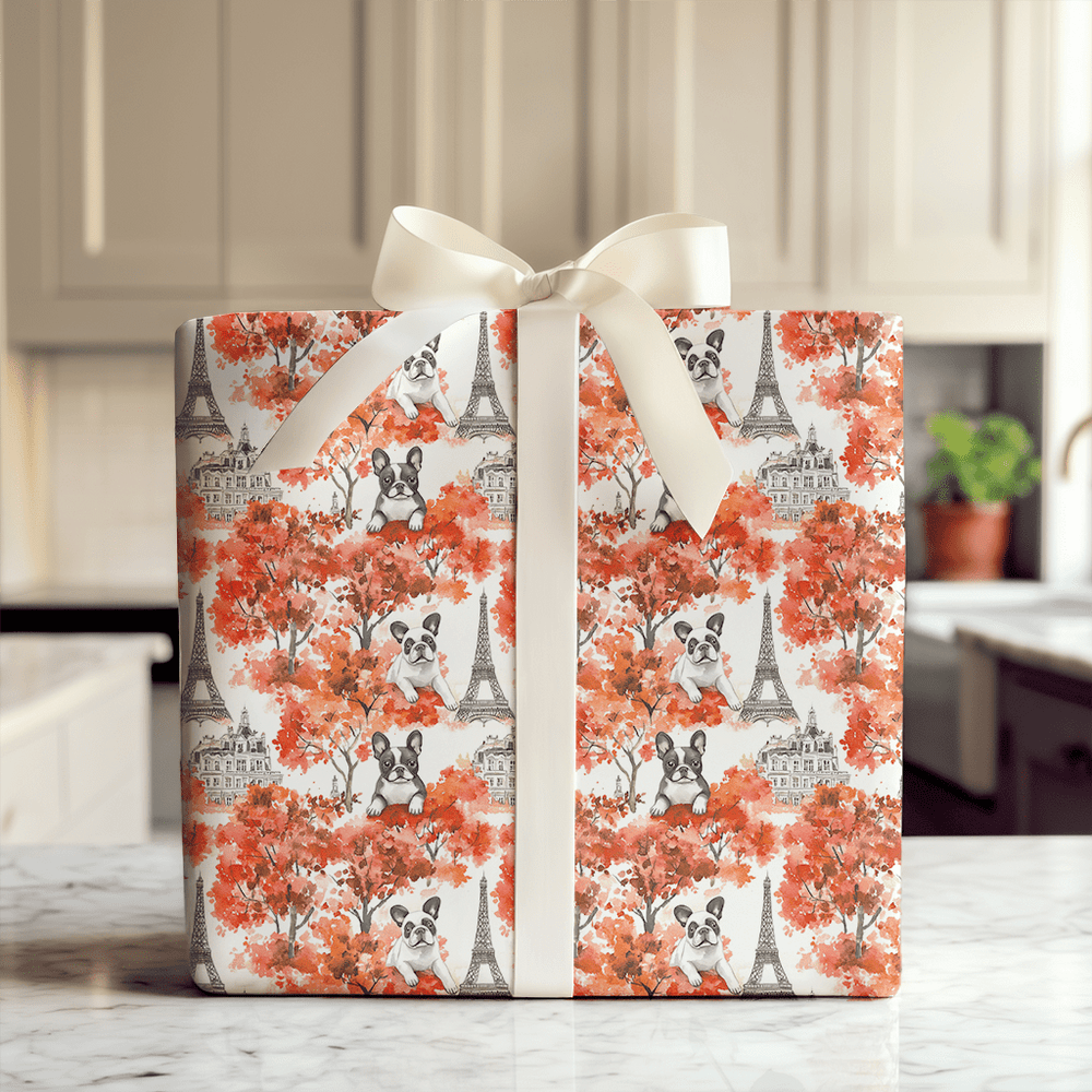 Paris with the Frenchies - Wrapping Paper - Aspen & Arlo