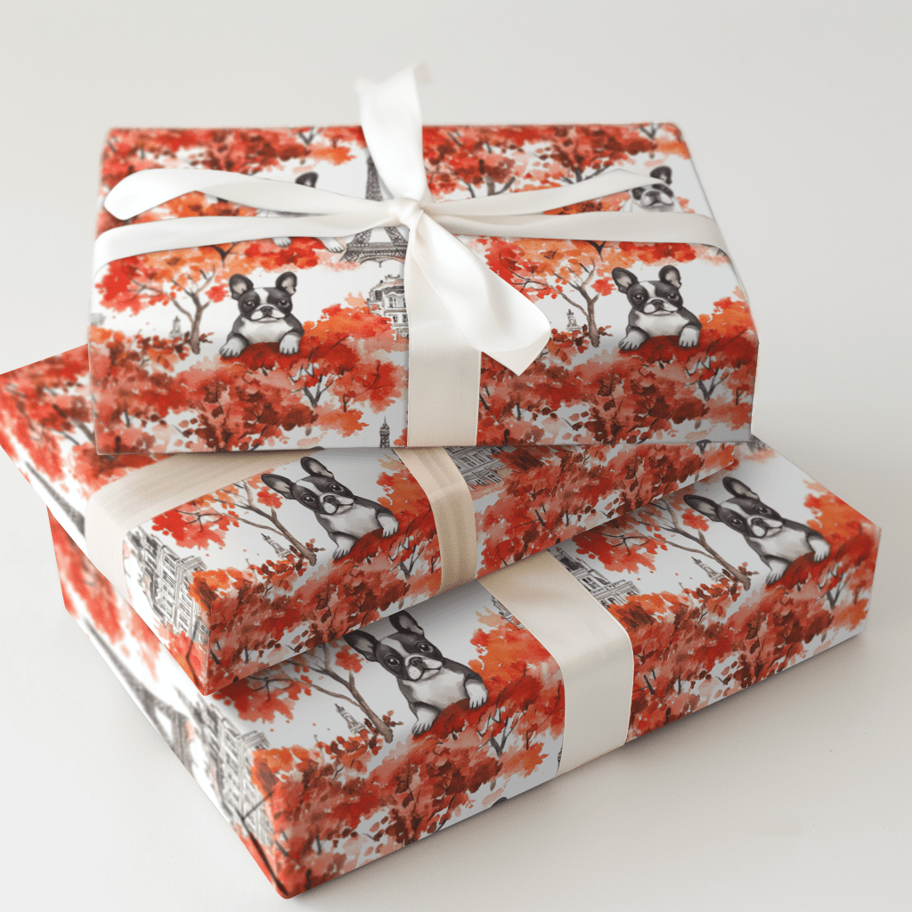 Paris with the Frenchies - Wrapping Paper - Aspen & Arlo
