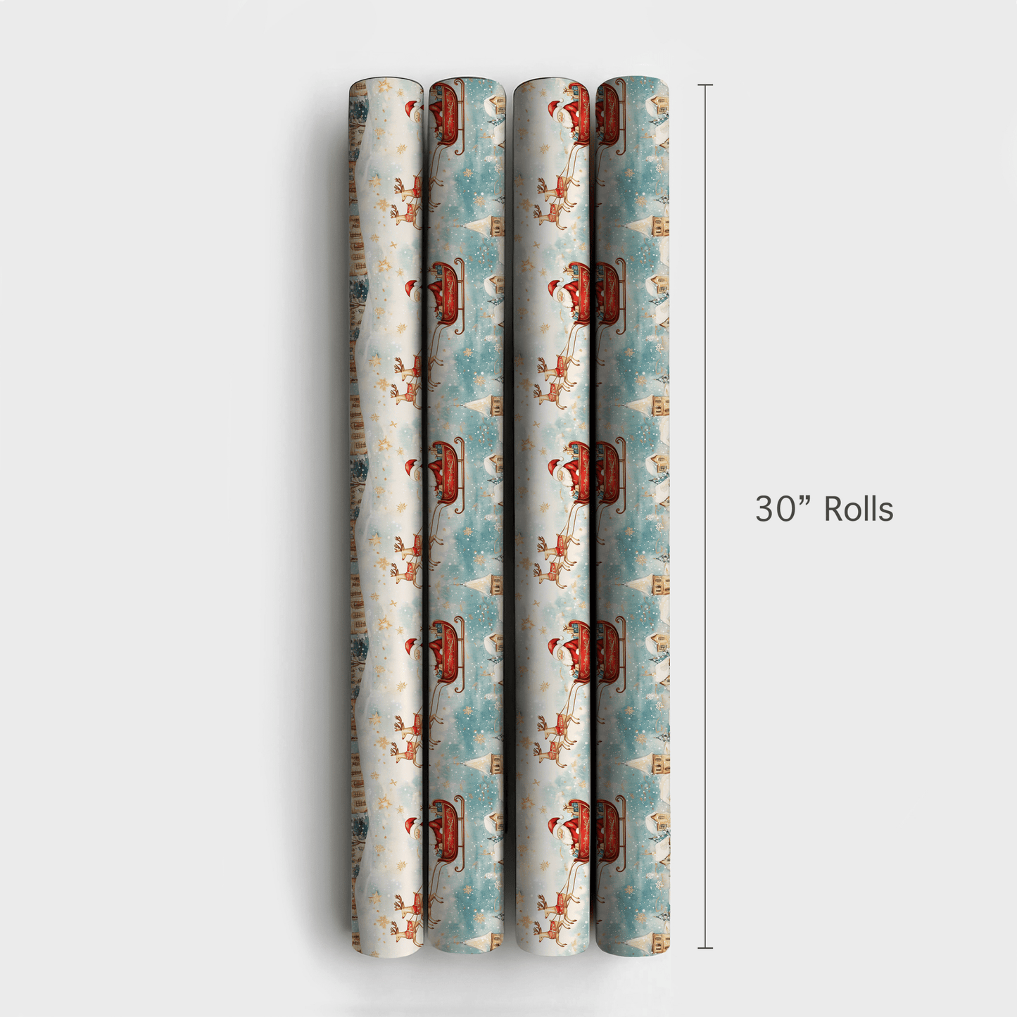 Vintage Santa Sleigh - Wrapping Paper - Aspen & Arlo