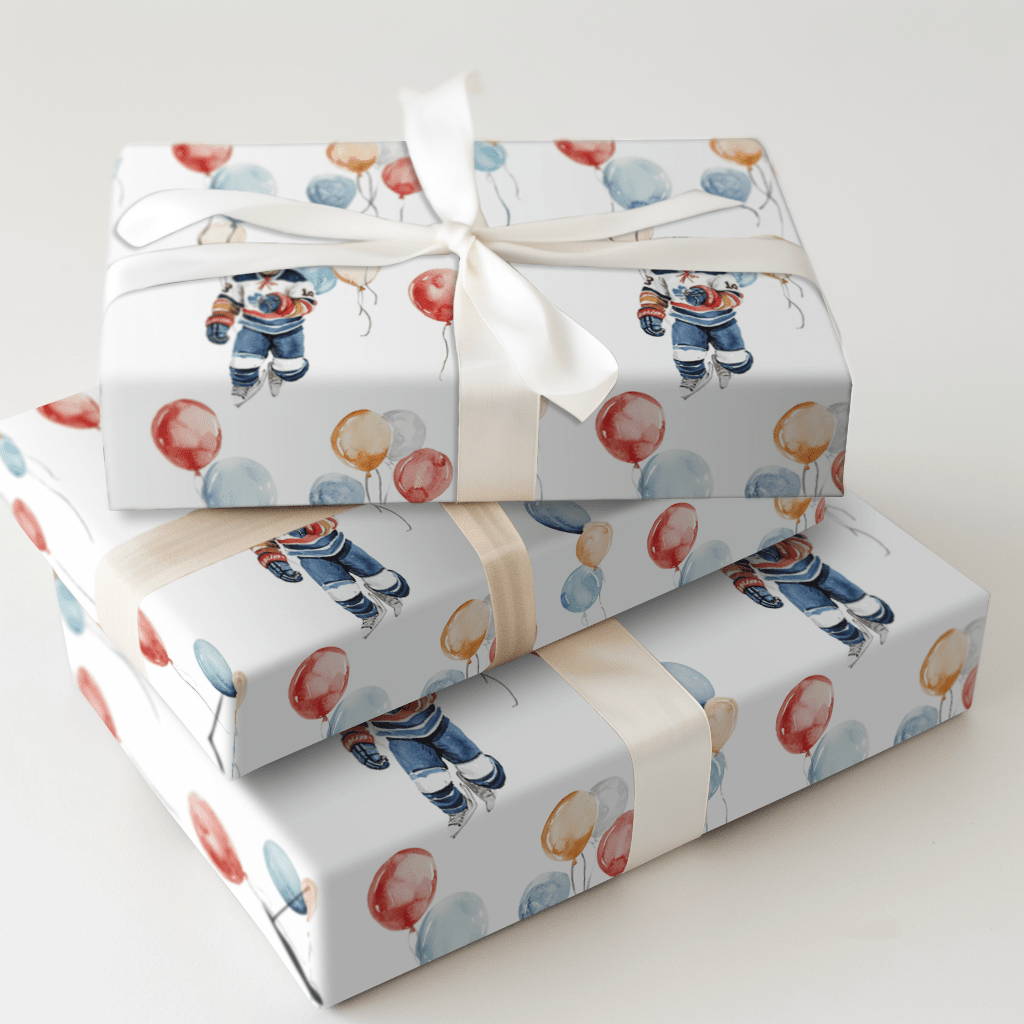 Faceoff Party - Wrapping Paper - Aspen &amp; Arlo