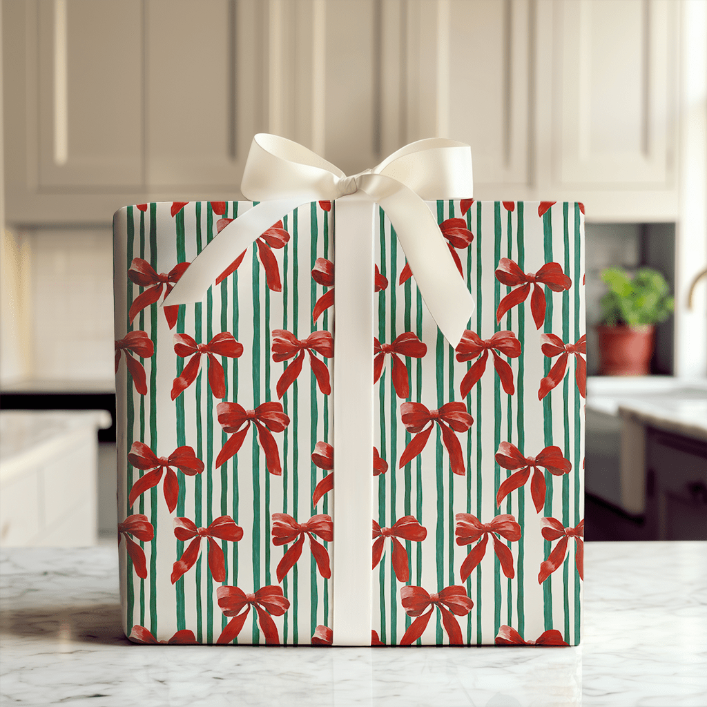 Bowtiful Stripes - Wrapping Paper - Aspen & Arlo