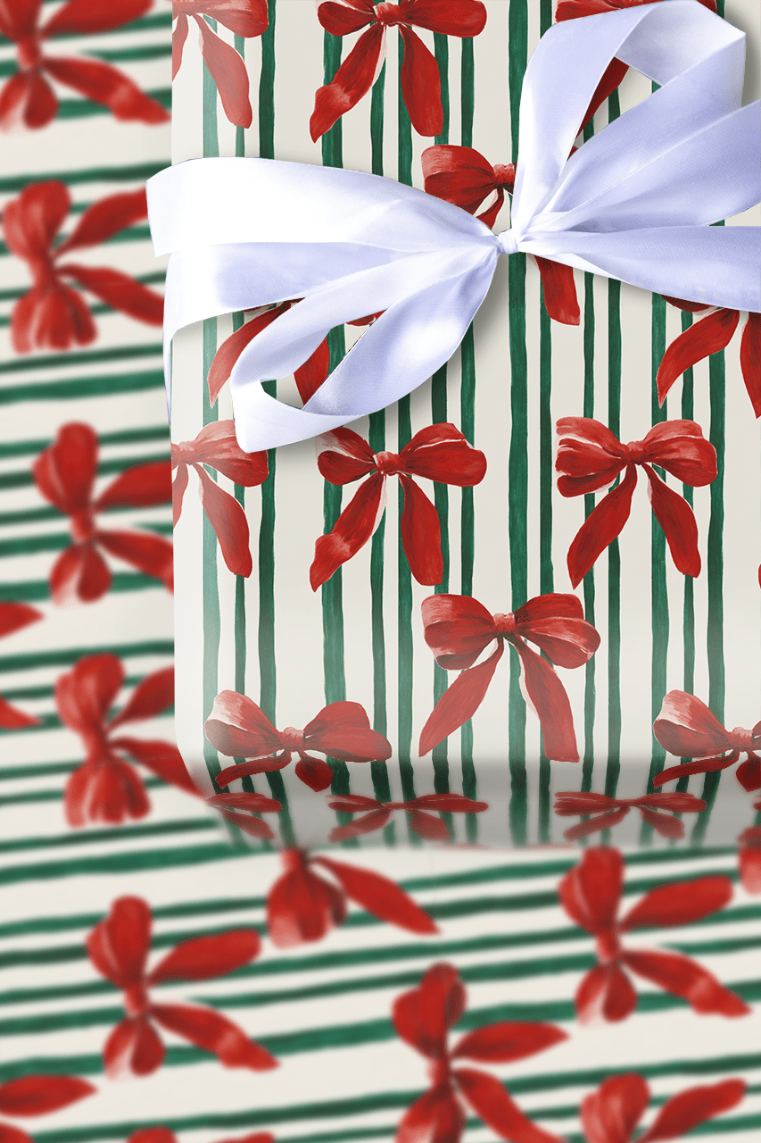 Bowtiful Stripes - Wrapping Paper - Aspen & Arlo