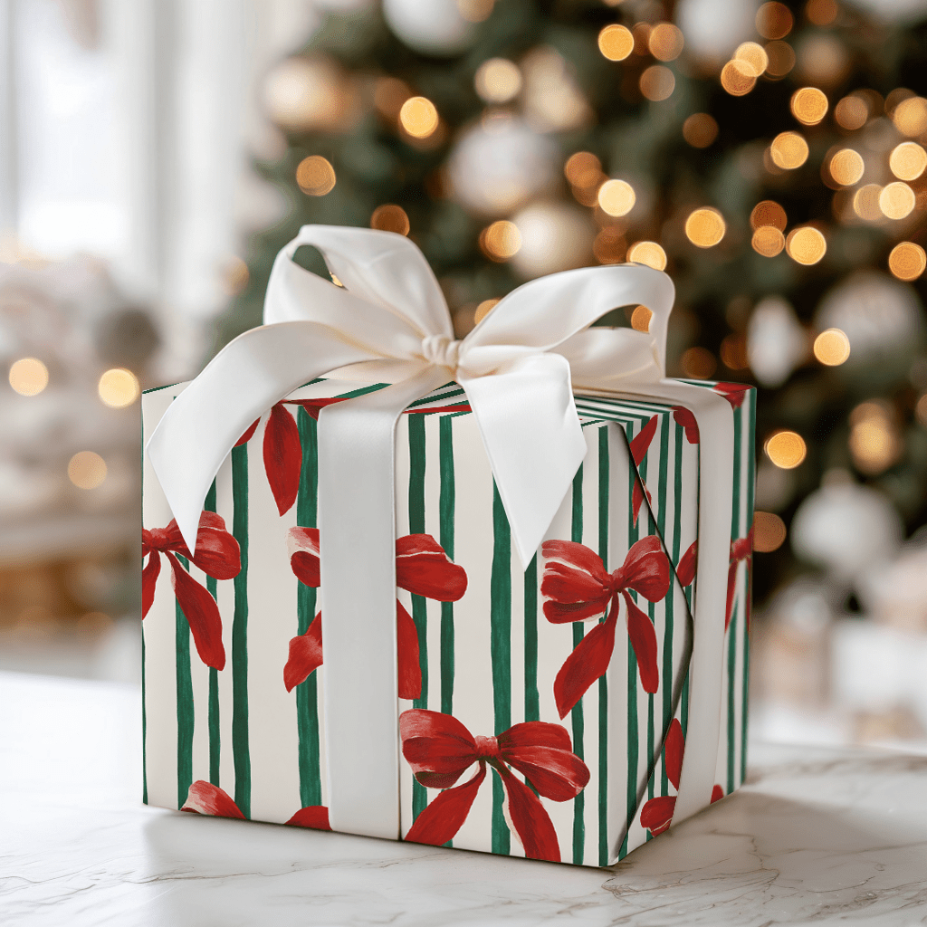 Bowtiful Stripes - Wrapping Paper - Aspen & Arlo