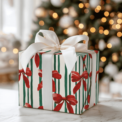 Bowtiful Stripes - Wrapping Paper - Aspen & Arlo