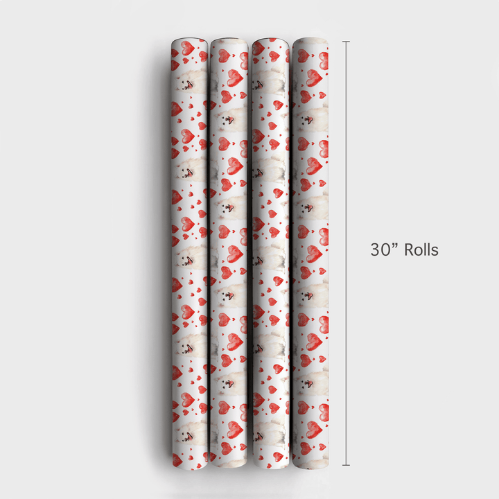Samoyed Valentine - Wrapping Paper - Aspen & Arlo