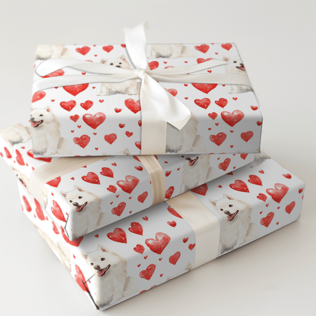 Samoyed Valentine - Wrapping Paper - Aspen & Arlo
