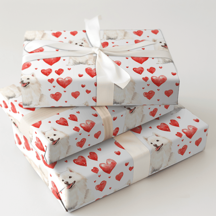 Samoyed Valentine - Wrapping Paper - Aspen & Arlo