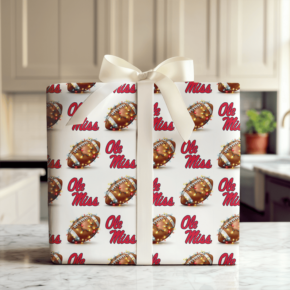 Ole Miss End Zone Lights - Wrapping Paper - Aspen & Arlo