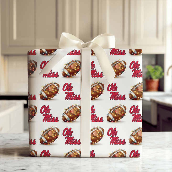 Ole Miss End Zone Lights - Wrapping Paper - Aspen & Arlo