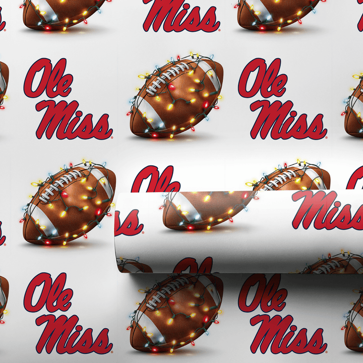 Ole Miss End Zone Lights - Wrapping Paper - Aspen & Arlo