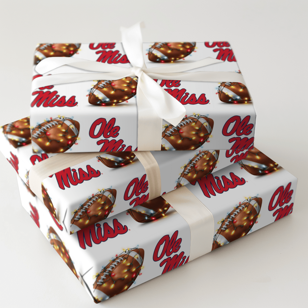 Ole Miss End Zone Lights - Wrapping Paper - Aspen & Arlo