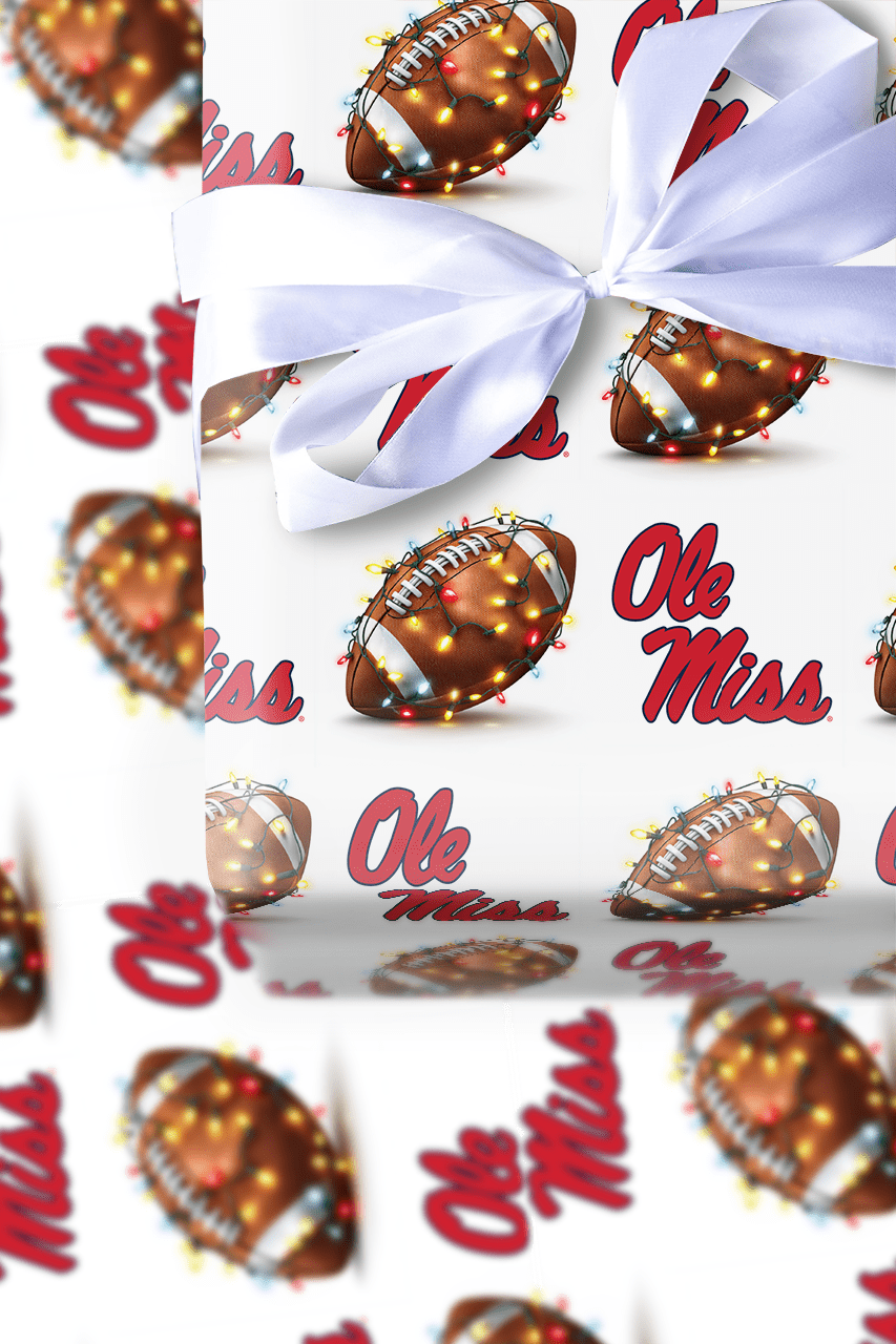 Ole Miss End Zone Lights - Wrapping Paper - Aspen & Arlo