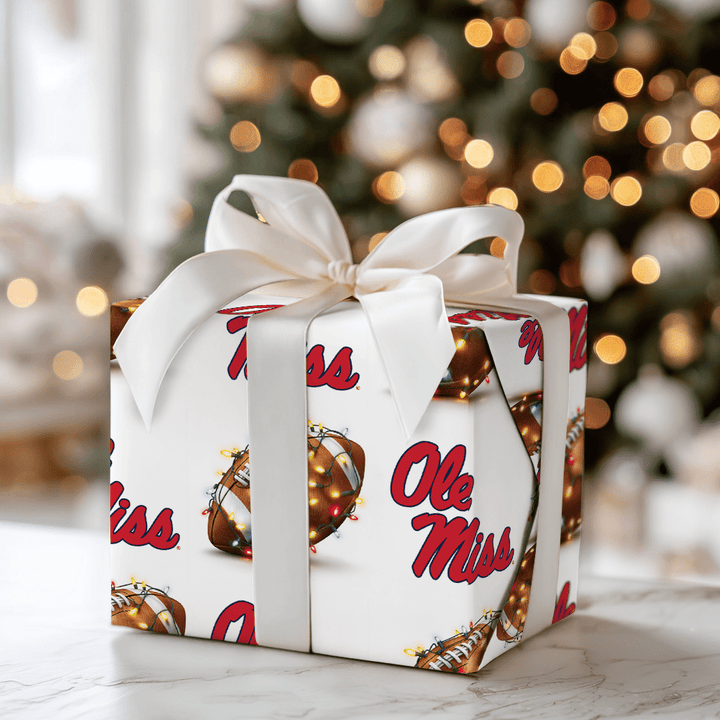 Ole Miss End Zone Lights - Wrapping Paper - Aspen & Arlo