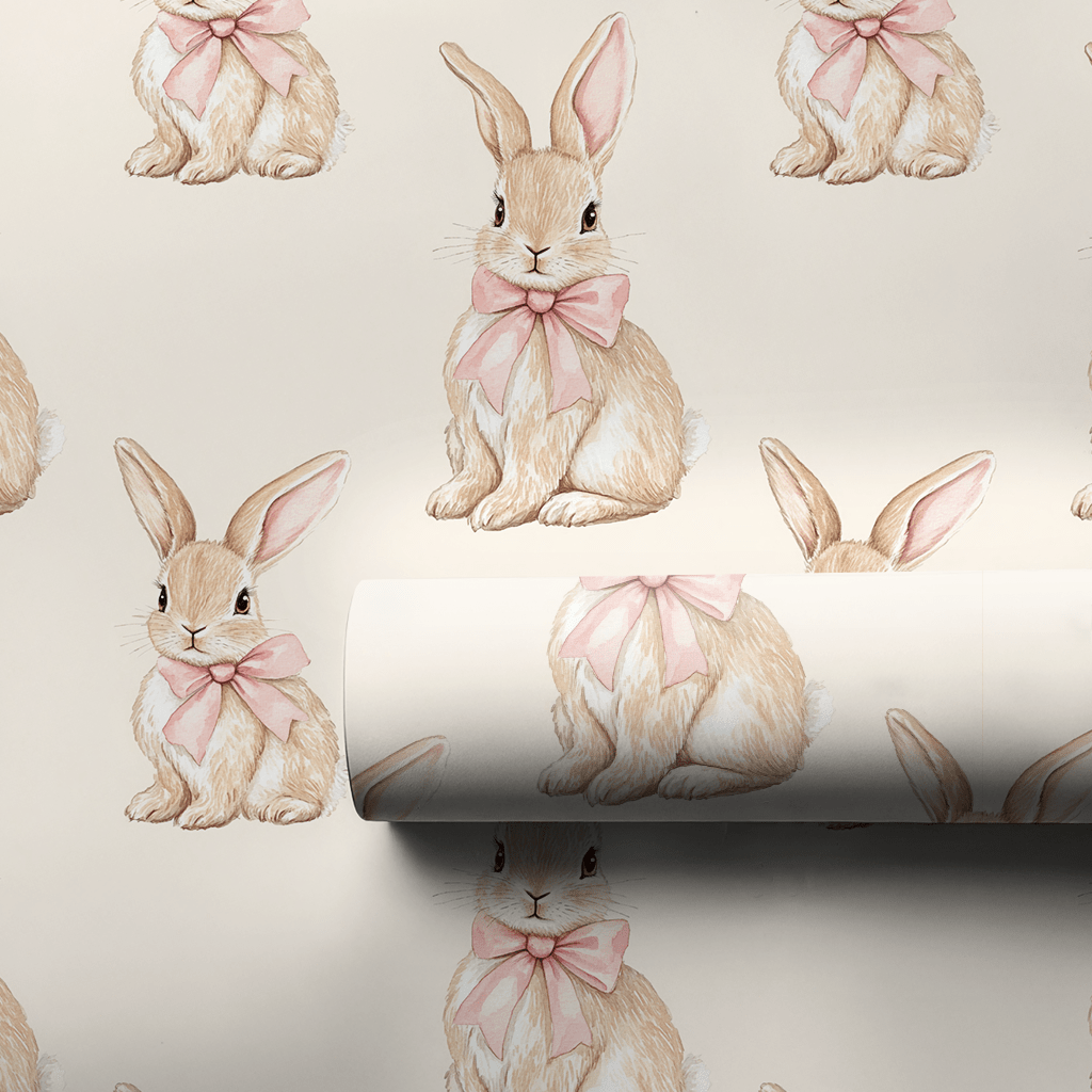 Bunny Kisses and Pink Wishes - Wrapping Paper - Aspen & Arlo