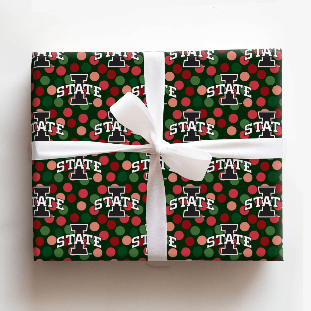 Iowa State Christmas Dots - Wrapping Paper - Aspen & Arlo