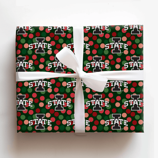 Iowa State Christmas Dots - Wrapping Paper - Aspen & Arlo