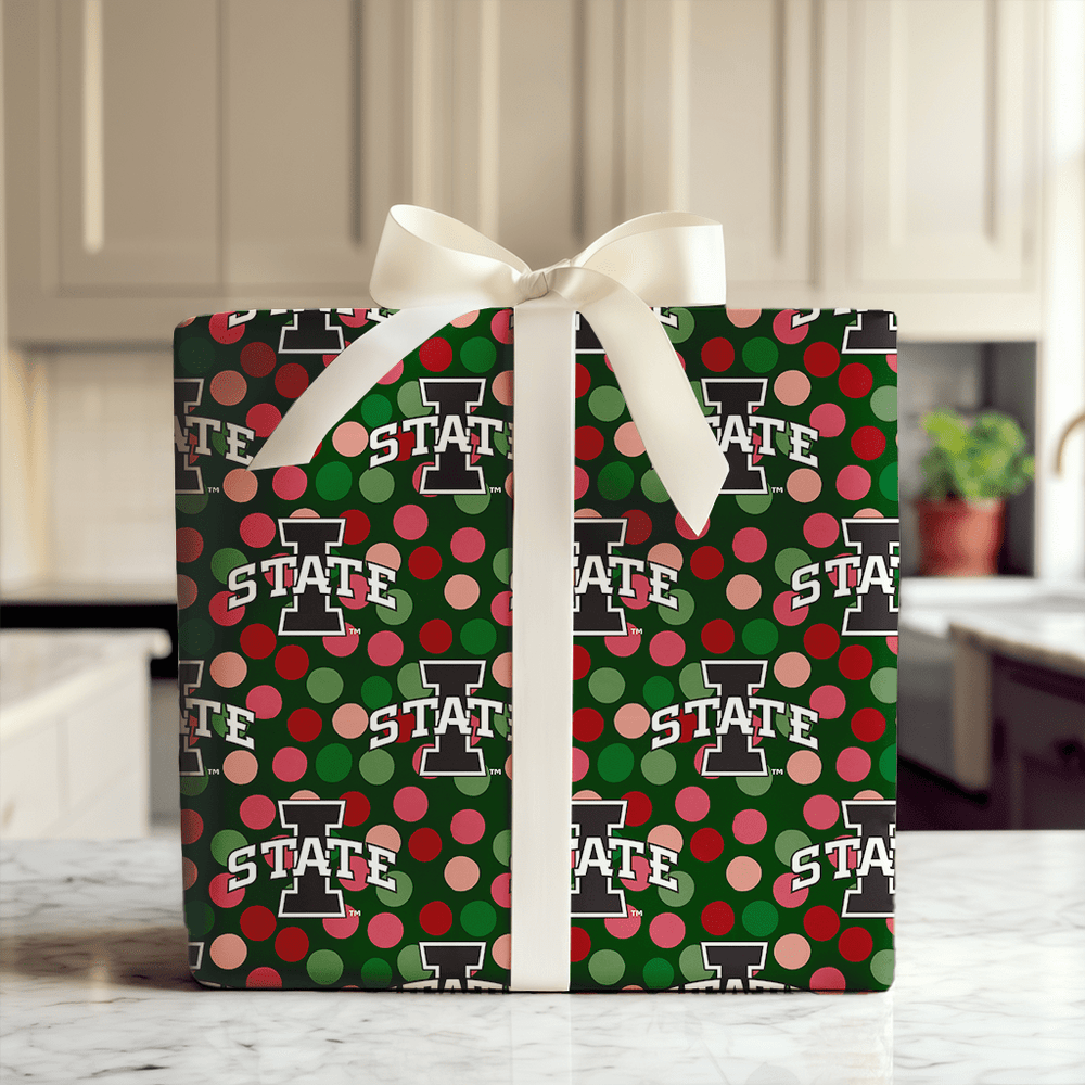 Iowa State Christmas Dots - Wrapping Paper - Aspen & Arlo
