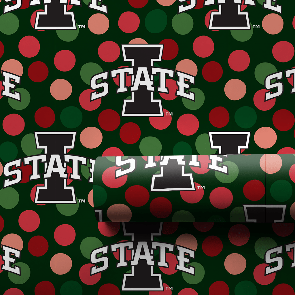 Iowa State Christmas Dots - Wrapping Paper - Aspen & Arlo