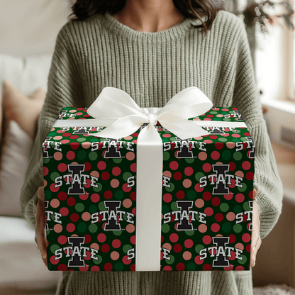 Iowa State Christmas Dots - Wrapping Paper - Aspen & Arlo