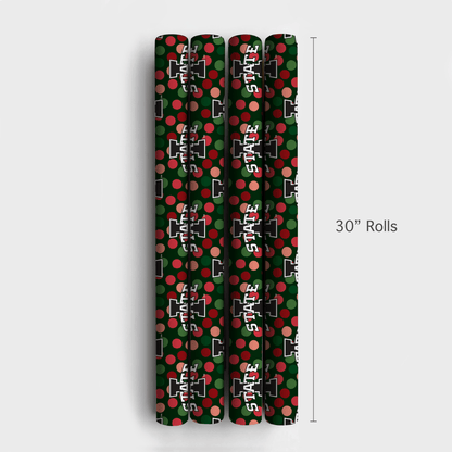 Iowa State Christmas Dots - Wrapping Paper - Aspen & Arlo