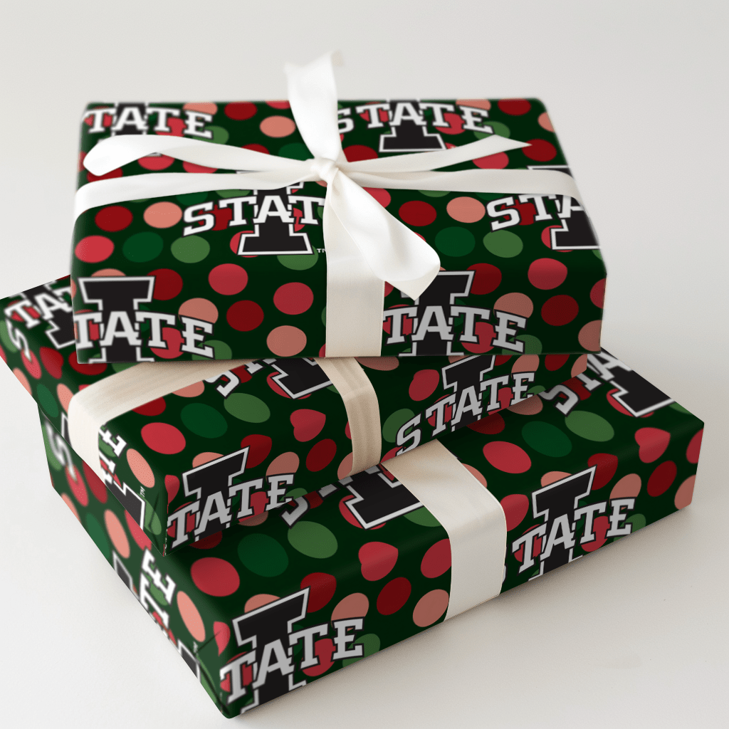 Iowa State Christmas Dots - Wrapping Paper - Aspen & Arlo