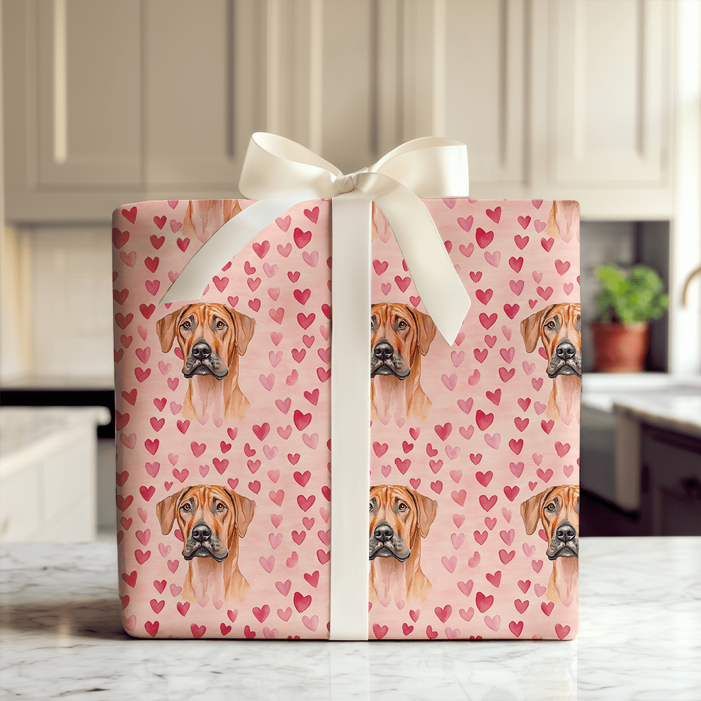 Rhodesian Ridgeback Valentine - Wrapping Paper - Aspen & Arlo