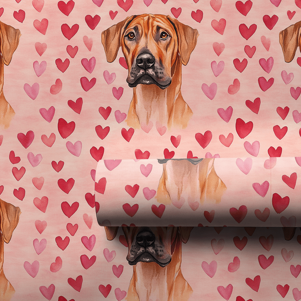 Rhodesian Ridgeback Valentine - Wrapping Paper - Aspen & Arlo
