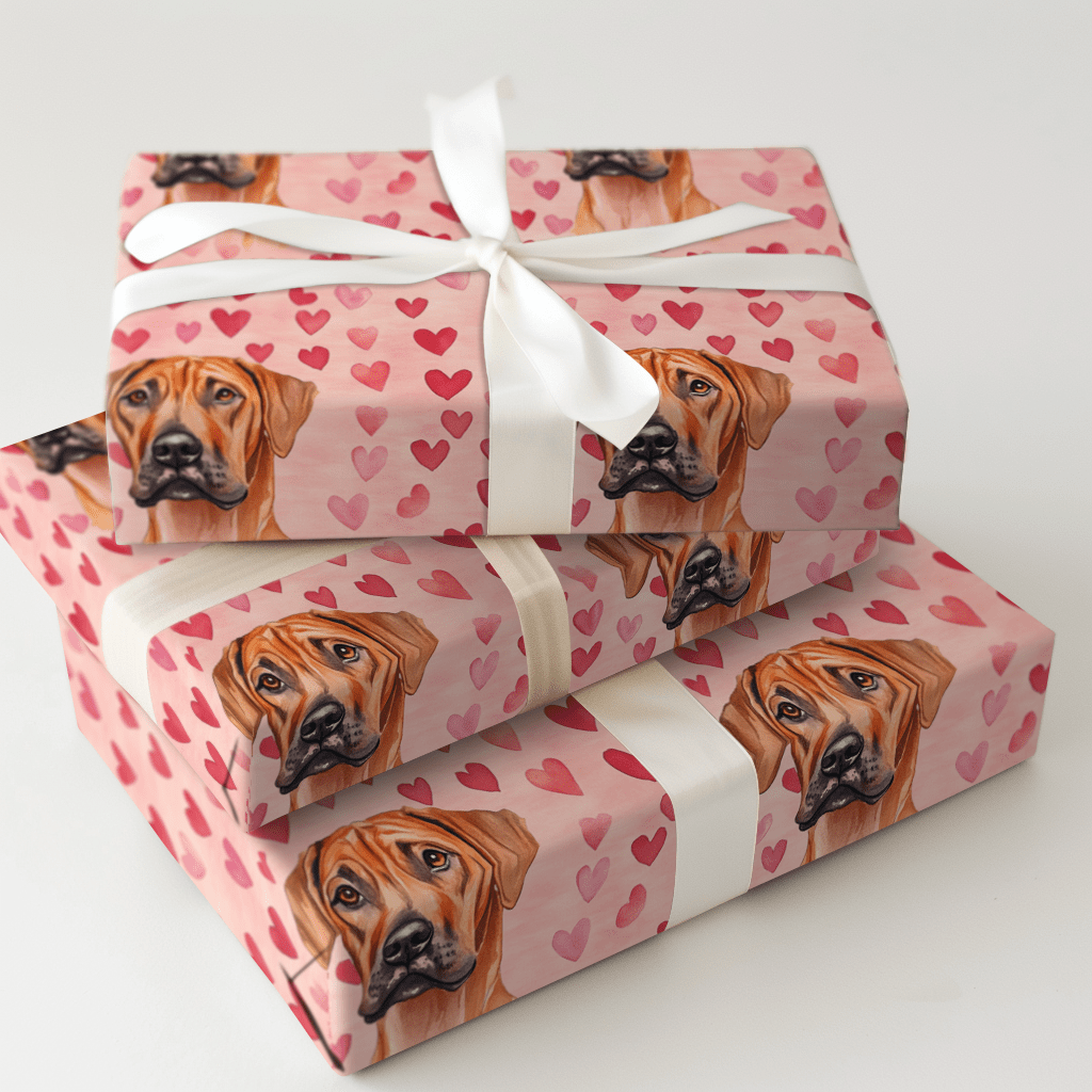 Rhodesian Ridgeback Valentine - Wrapping Paper - Aspen & Arlo