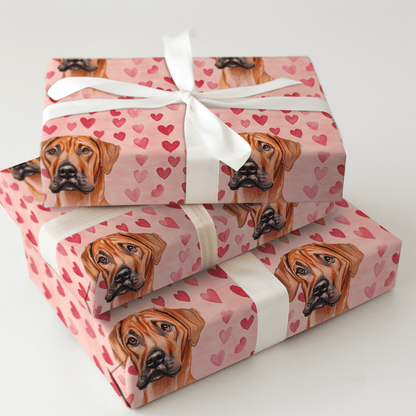 Rhodesian Ridgeback Valentine - Wrapping Paper - Aspen & Arlo
