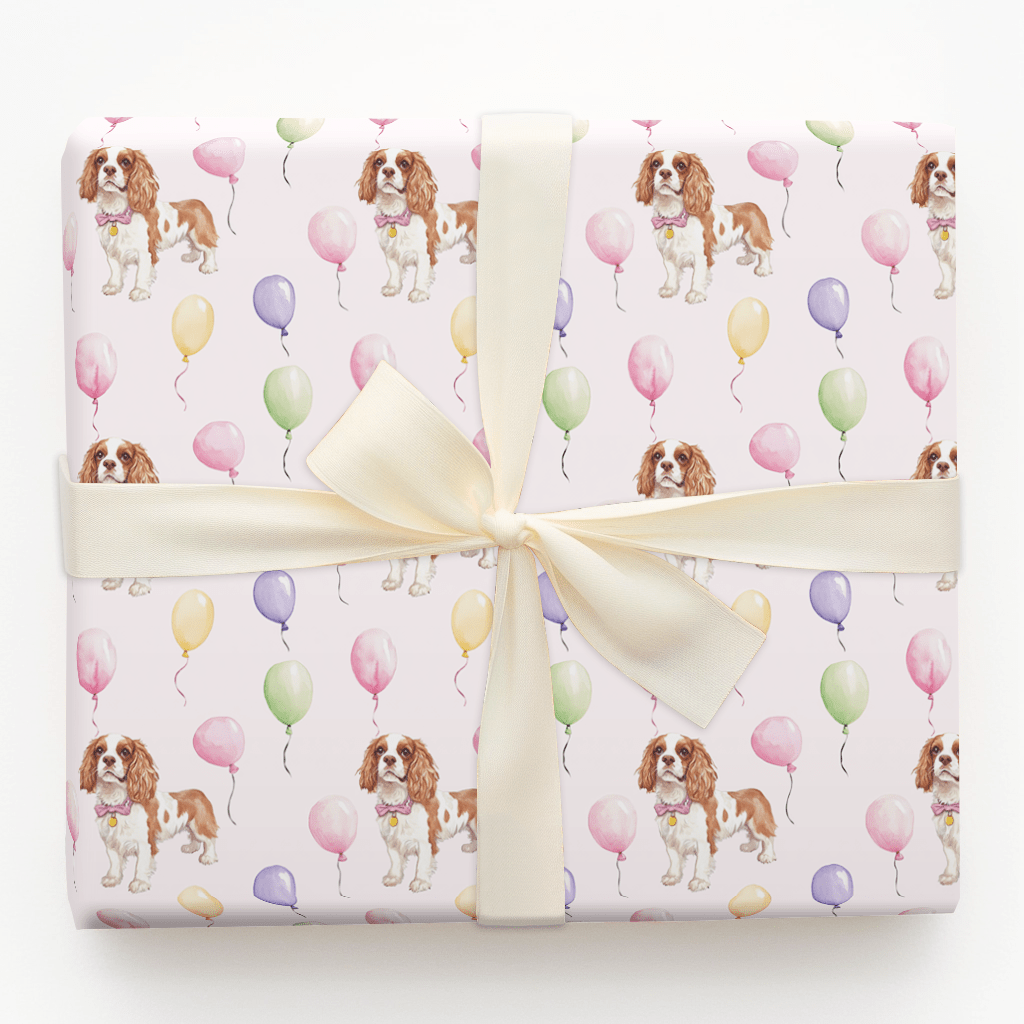 Bow Wow Royalty Wrapping Paper: Cocker Spaniel Dog Gift Wrap – Aspen & Arlo