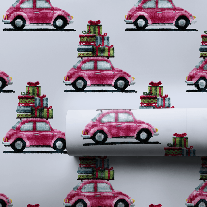 Needlepoint Pink Presents - Wrapping Paper - Aspen & Arlo