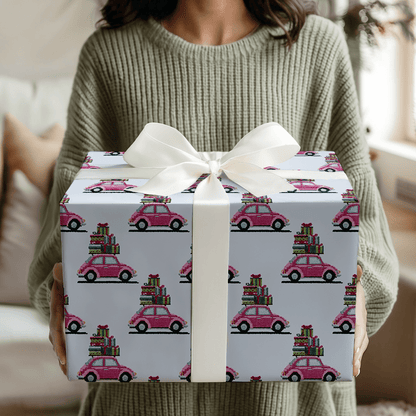 Needlepoint Pink Presents - Wrapping Paper - Aspen & Arlo