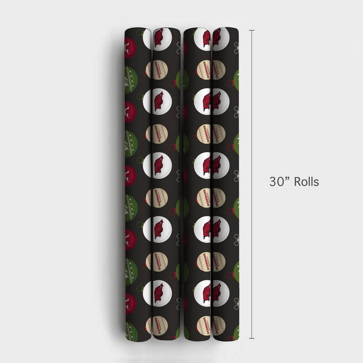 Baseball Hog Oraments - Wrapping Paper - Aspen & Arlo