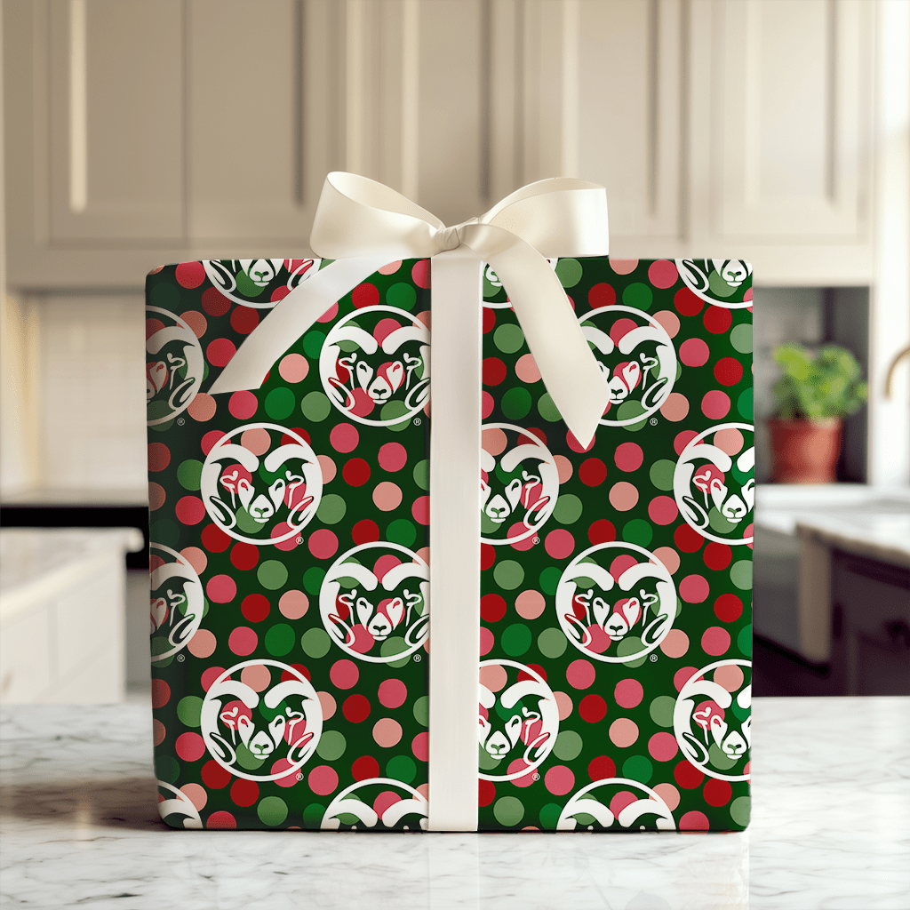 CSU Winter Dots - Wrapping Paper - Aspen & Arlo