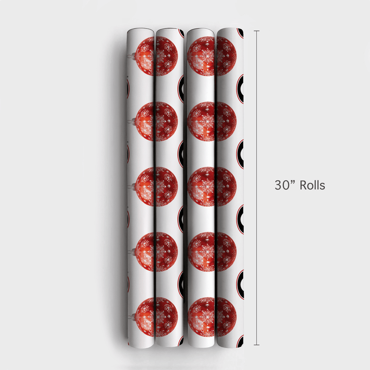 Red & Black Bauble - Wrapping Paper - Aspen & Arlo