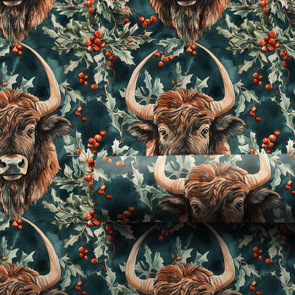 Holly on the Range - Wrapping Paper - Aspen & Arlo