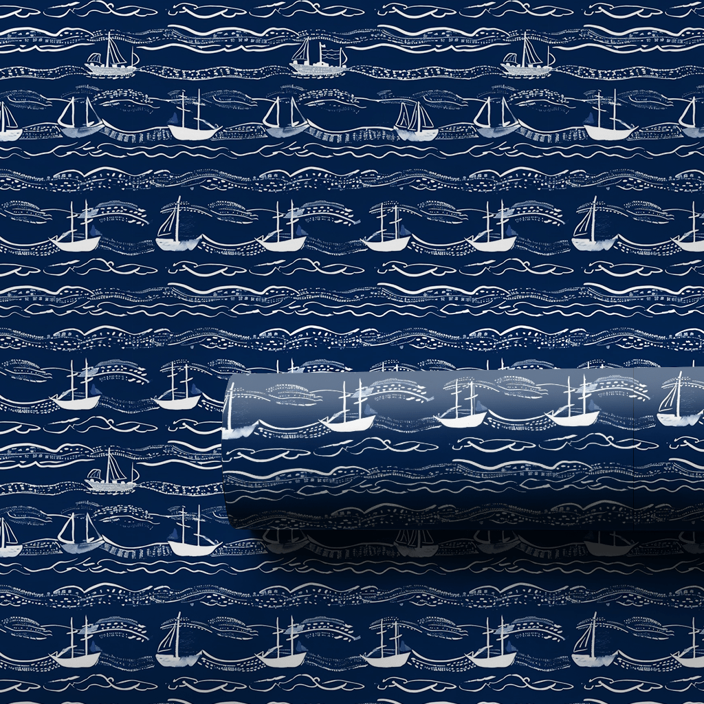 So Long Sailor - Wrapping Paper - Aspen & Arlo