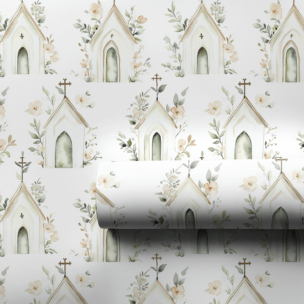 Little White Chapel - Wrapping Paper - Aspen & Arlo