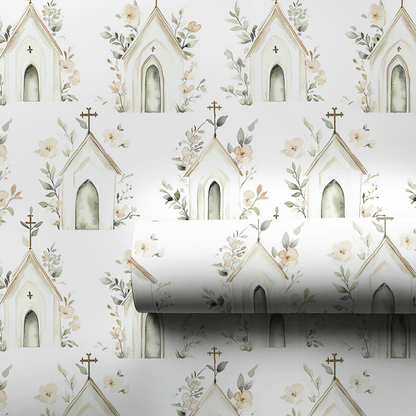 Little White Chapel - Wrapping Paper - Aspen & Arlo