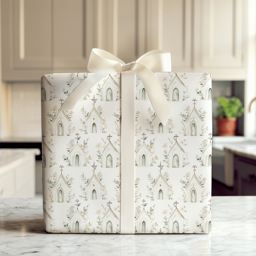 Little White Chapel - Wrapping Paper - Aspen & Arlo