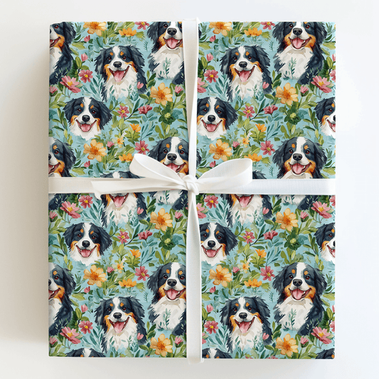 Garden with the Bernese Mountain Dog - Wrapping Paper - Aspen & Arlo