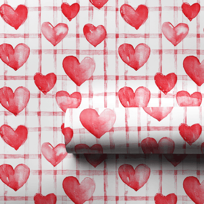 Heartfelt Gingham - Wrapping Paper - Aspen & Arlo